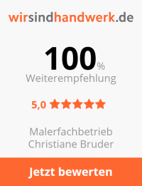 Weiterempfehlungsquote des Malerfachbetriebs Christiane Bruder aus  Achern